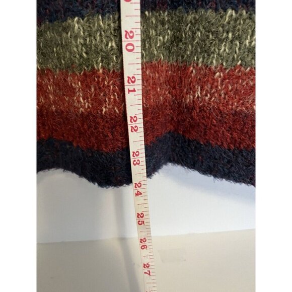 C C Hughes Sweater Women's Medium Button Front Cardigan Striped Mohair Blend - Picture 6 of 11